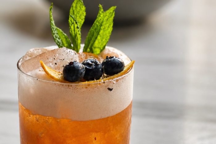 Signature cocktail at L’Amiral restaurant in Plaka, Athens